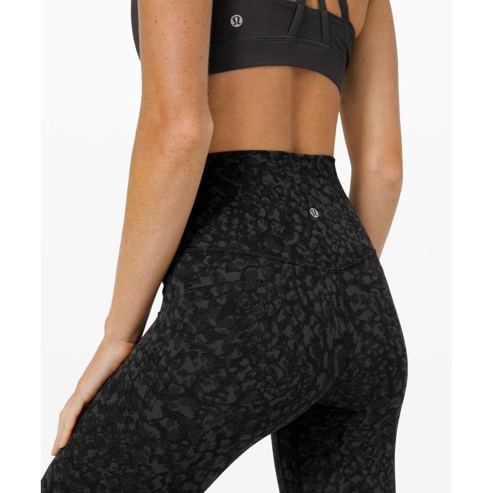 lululemon Align Pant 28" Womens Size 4 Wild Thing Camo Deep Coal Multi Nulu - Picture 3 of 11